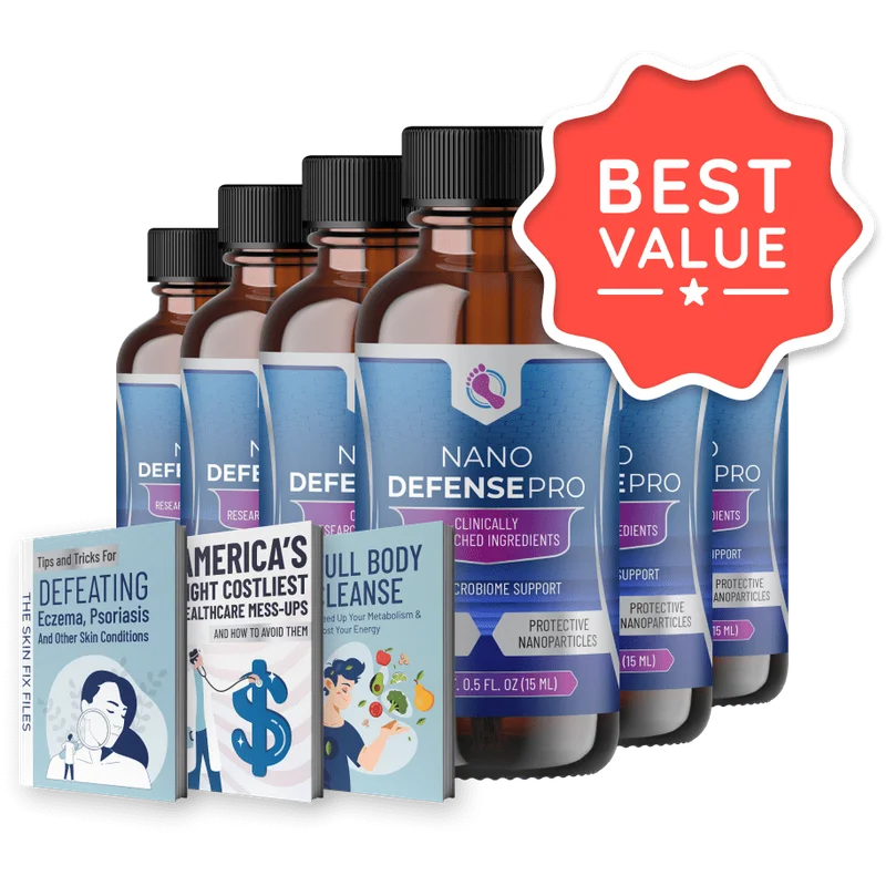 NanoDefense Pro Nail Skin Health Support — 6 Bottle / 180 Day Pack